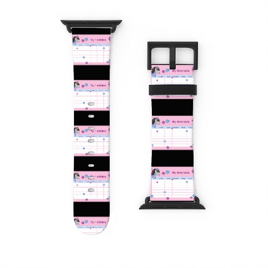 Timetable for Kids - Pony Flowers pink Watch Bands For Apple Watch