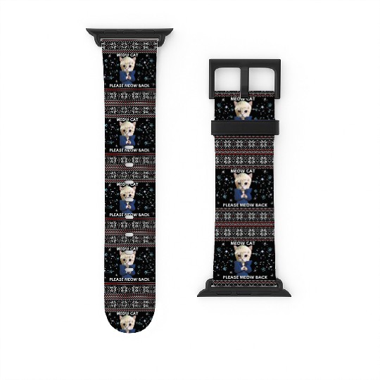 My Eurovision Christmas sweater Meow Cat please Watch Bands For Apple Watch