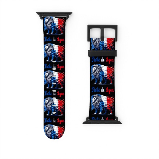The pride of Lyon flag design Watch Bands For Apple Watch