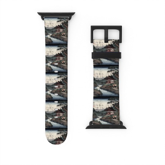 Red Panda Song Dynasty landscape art Kawaii Red Pa Watch Bands For Apple Watch