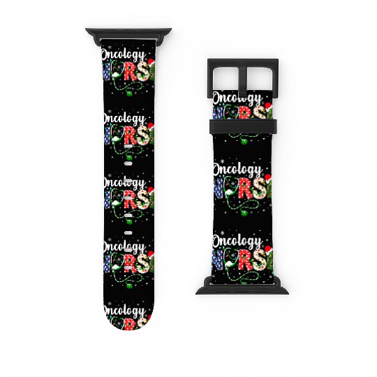 Oncology Nurse Xmas Santa Hat Nurse Christmas Watch Bands For Apple Watch
