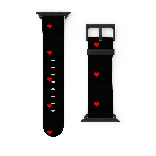 I Love Cougars Cougar Humor Valentine's Day 4WH1 Watch Bands For Apple Watch