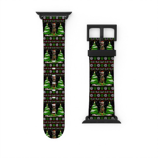 Irish Setter Dog Christmas Tree Lights Watch Bands For Apple Watch