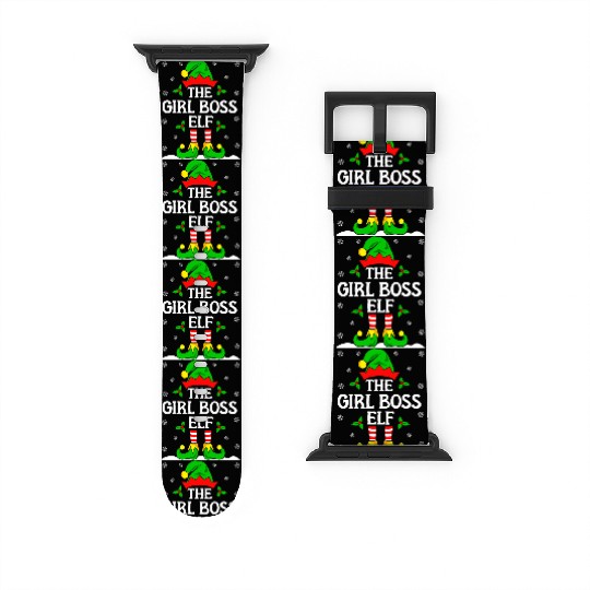 Girl Boss Elf Christmas Watch Bands For Apple Watch