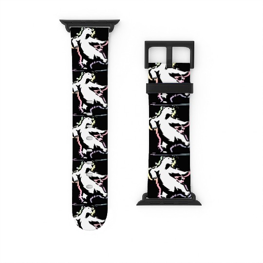Dancing polar bear in stencil style Watch Bands For Apple Watch