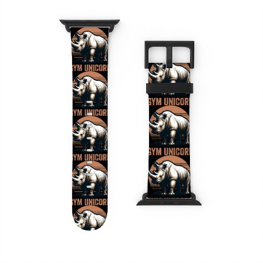 Gym Unicorn Rhino Rhinoceros Safari Vintage Watch Bands For Apple Watch
