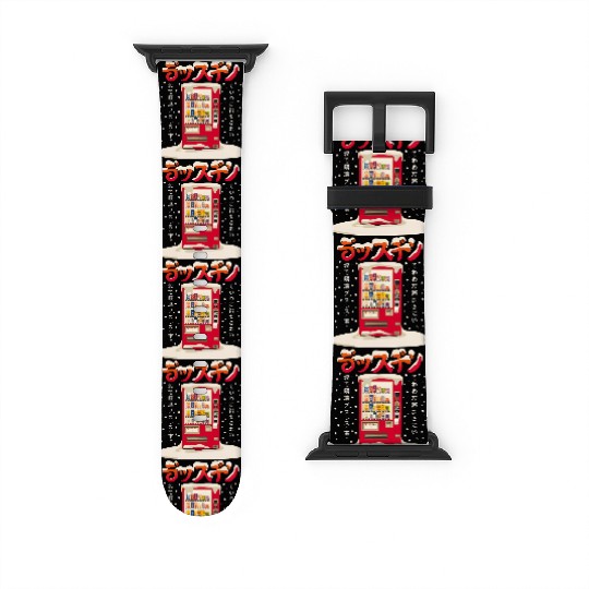 Japanese Retro Vintage Vending Machine in the Snow Watch Bands For Apple Watch