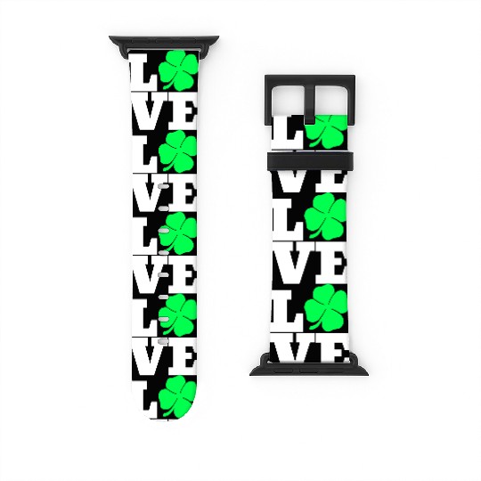 LOVE w Clover Watch Bands For Apple Watch
