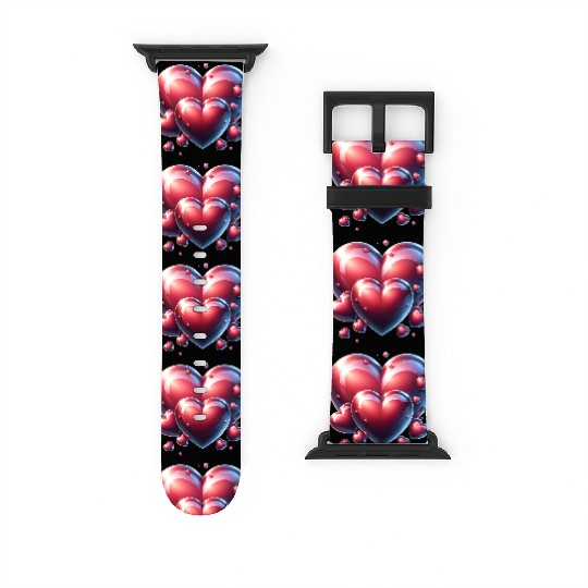 Wedding red love hearts clothing range Watch Bands For Apple Watch