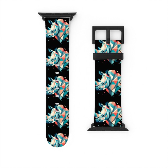 Abstract Rhinoceros - Geometric Strength Watch Bands For Apple Watch