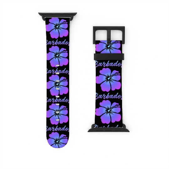Barbados Hibiscus Watch Bands For Apple Watch