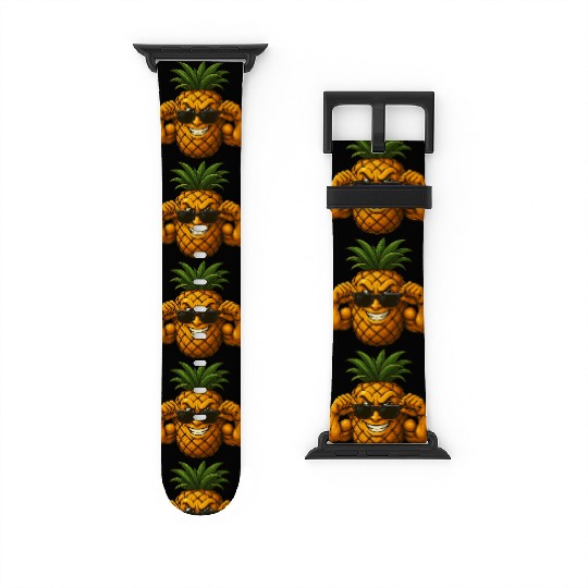 Cool pineapple sunglasses muscles biceps fruit Watch Bands For Apple Watch