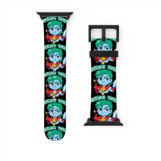 Chibi Style Captain Planet Reduce This!Design Watch Bands For Apple Watch