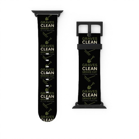 Cemetery Worker Groundskeeper Graveyard Memorial Watch Bands For Apple Watch