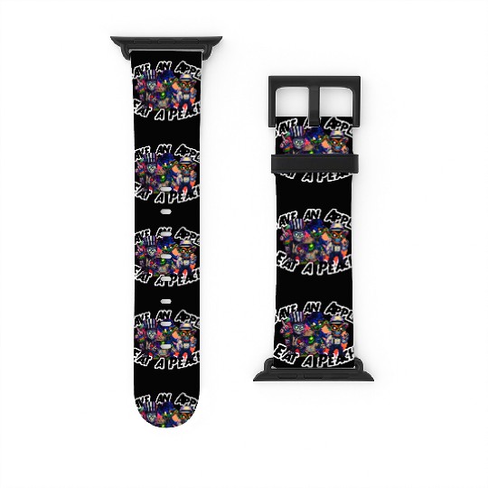peachy kings Save an Apple Eat a Peach Watch Bands For Apple Watch