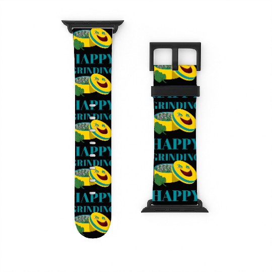 Cheerful Smiling Pills and Broccoli Design Watch Bands For Apple Watch
