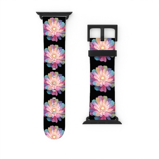 Ethereal Lotus Bloom Digital Art Watch Bands For Apple Watch