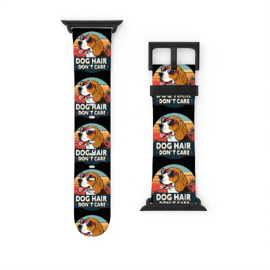 Humorous Dog Hair Don't Care Sunset Design Watch Bands For Apple Watch
