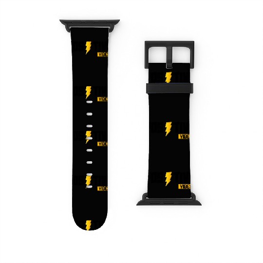 Positive Vibes Only – Motivational Lightning Bolt  Watch Bands For Apple Watch