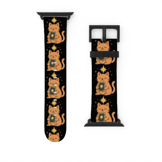 Celestial Cat Tarot Design Watch Bands For Apple Watch