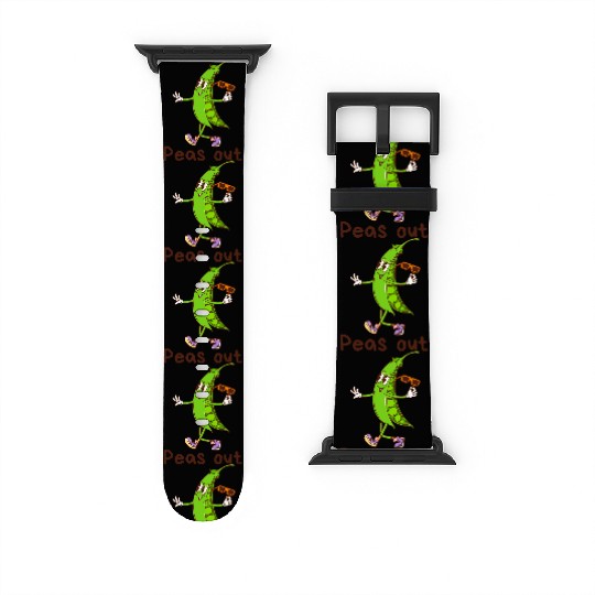 Playful Pea Out Character for Casual Wear Watch Bands For Apple Watch