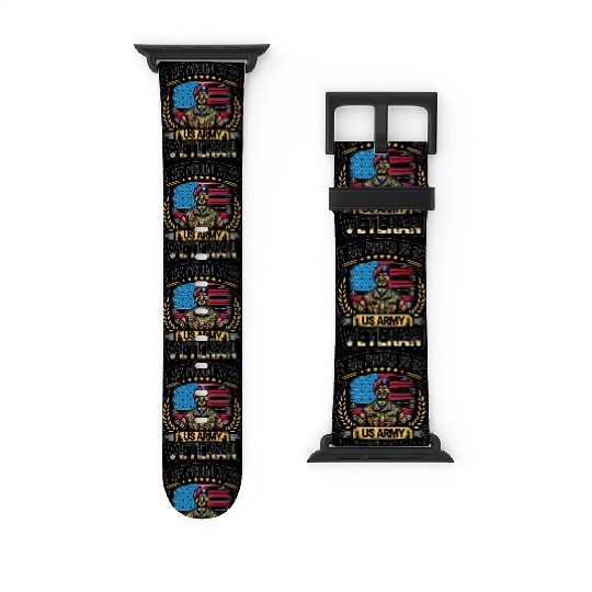 Proud US Army Vet Emblem Watch Bands For Apple Watch