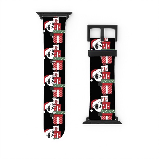 Panda Christmas Gift Winter Animals Pandas Watch Bands For Apple Watch