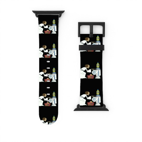 Funny Star Wars r2d2 and Leia comic Watch Bands For Apple Watch