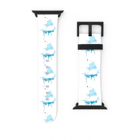 Polar bear with snowflakes Watch Bands For Apple Watch