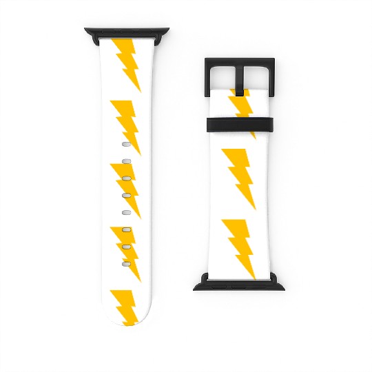 Lightning Bolt - Black Watch Bands For Apple Watch