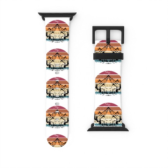 Mountains Mountaineering Hiking Watch Bands For Apple Watch