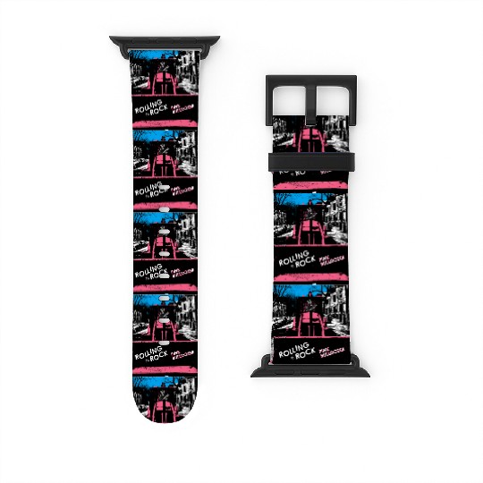 Pink Bulldozer / Rolling Rock Watch Bands For Apple Watch