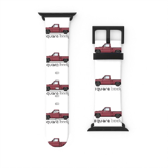 Square Body Carmine Watch Bands For Apple Watch