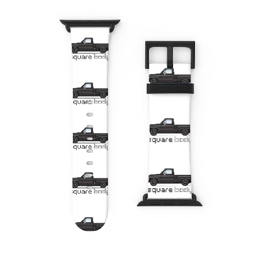 Square Body Black Watch Bands For Apple Watch