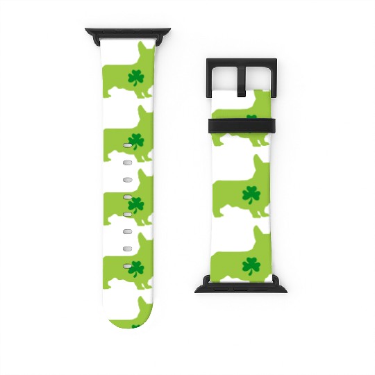 Corgi St. Patrick's Day Watch Bands For Apple Watch