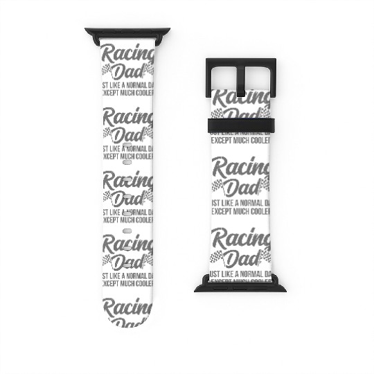 Pit Crew Checkered Flag Car Racing Dad Watch Bands For Apple Watch