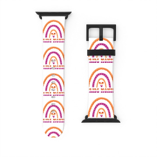 Happy Pride Month Lesbian Rainbow Watch Bands For Apple Watch