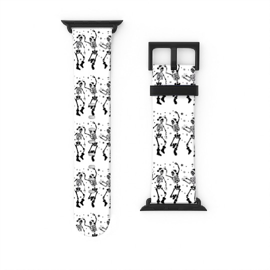 Halloween Party Dancing Skeleton Trick or treat Watch Bands For Apple Watch