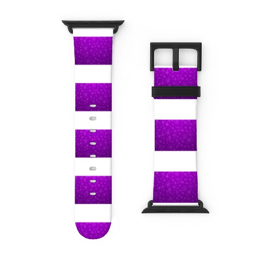 Purple Snowflakes Aesthetic Pattern Watch Bands For Apple Watch