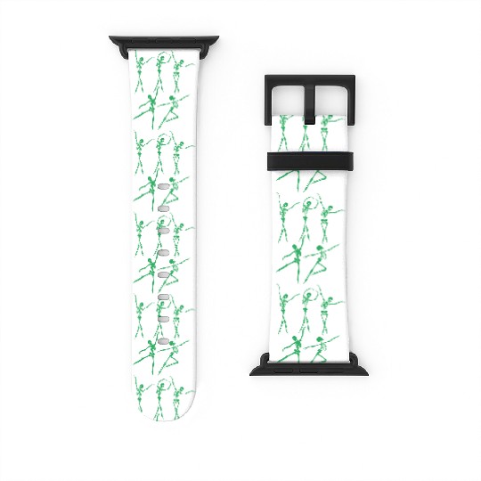 Green Dancing Skeleton Watch Bands For Apple Watch