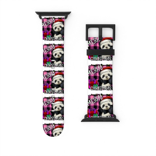 merry Christmas panda Watch Bands For Apple Watch