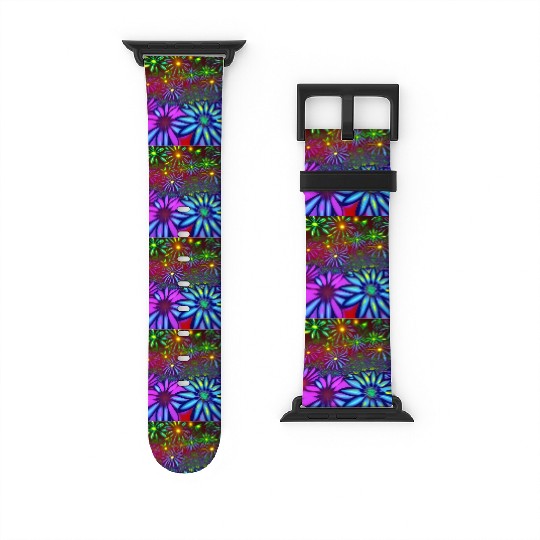Psychedelic flowers Watch Bands For Apple Watch