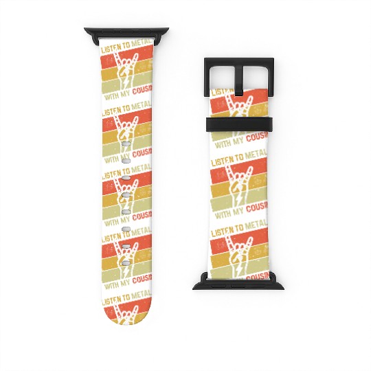 Vintage Metal With Cousin Metal Kid Music Lover Watch Bands For Apple Watch