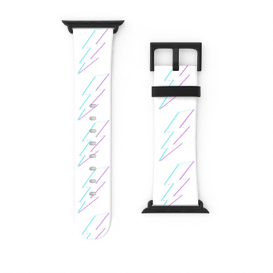 Lightning Bolt Vaporwave Storm Lightning Watch Bands For Apple Watch