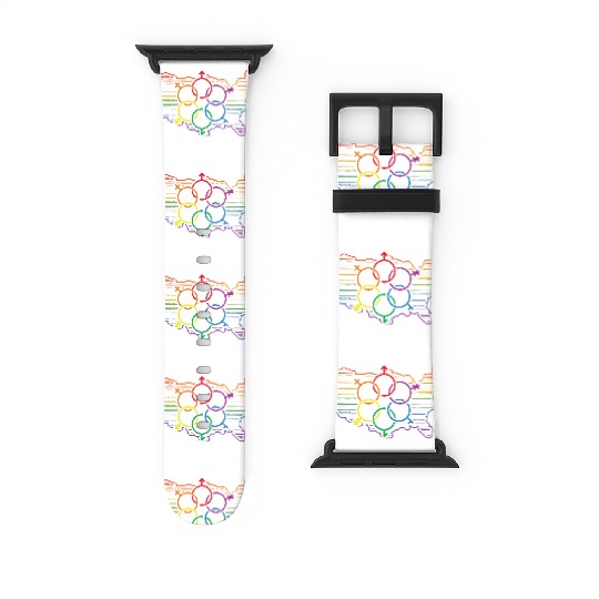 Joliet Pride Month Pride Flag LGBT Community LGBTQ Watch Bands For Apple Watch