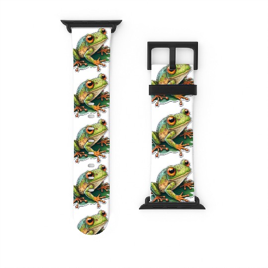 Cartoon Green Frog Watch Bands For Apple Watch