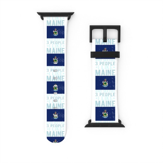 Maine Flag US State Watch Bands For Apple Watch
