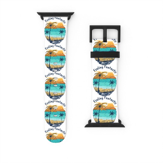 Feelin Fantastic Beach Palm Trees Summer Vacation Watch Bands For Apple Watch