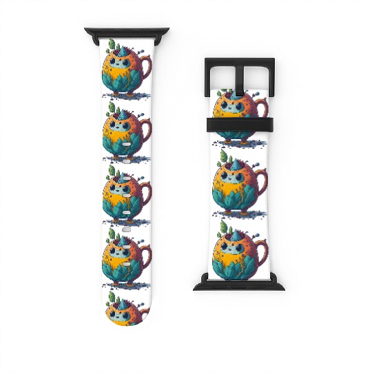 Colorful Tea Bot Watch Bands For Apple Watch