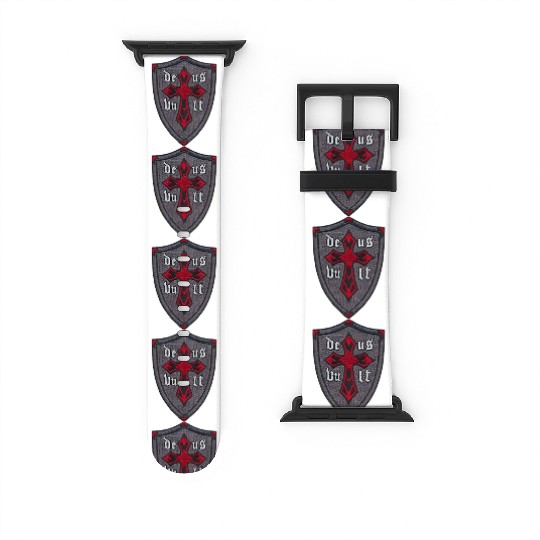 Deus Vult Cross on Shield Watch Bands For Apple Watch